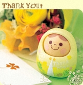 【おもちゃのジャンボ】 うなずきん Gift ver. Thank you！ サンキュー おもちゃ 通販　販売