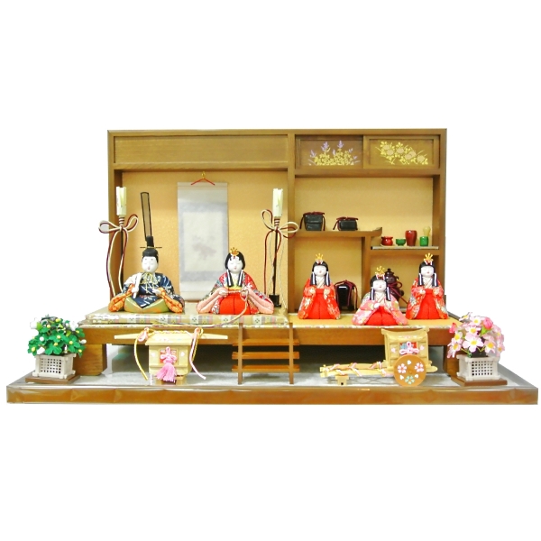 雛人形 ひな人形 お雛様 雛  5人飾り 木目込雛 【2015年度新作】